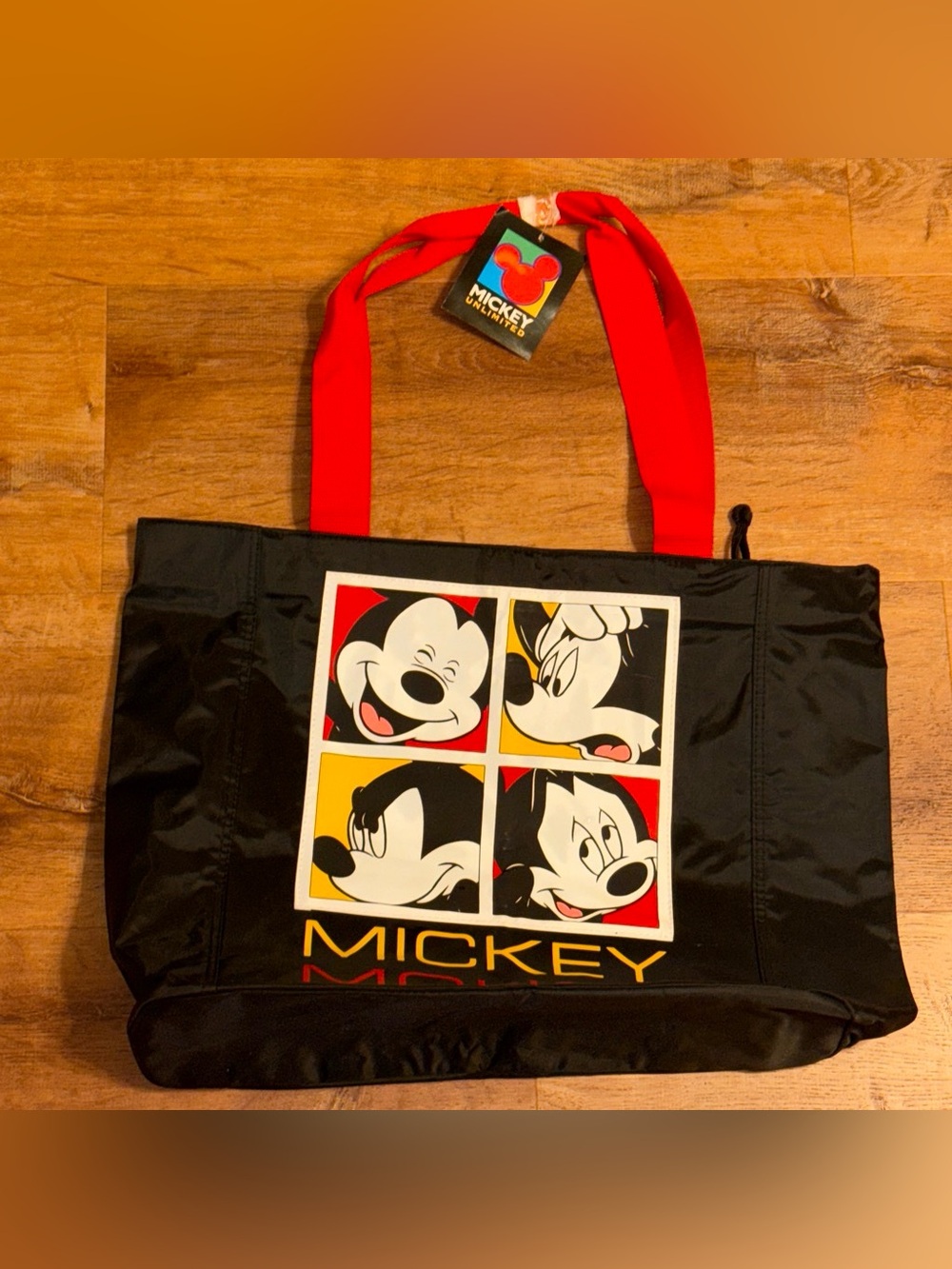 Mickey Mouse Black and Red Tote Bag